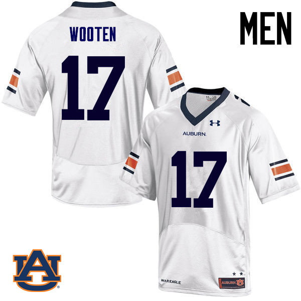 Men Auburn Tigers #17 Chandler Wooten College Football Jerseys Sale-White